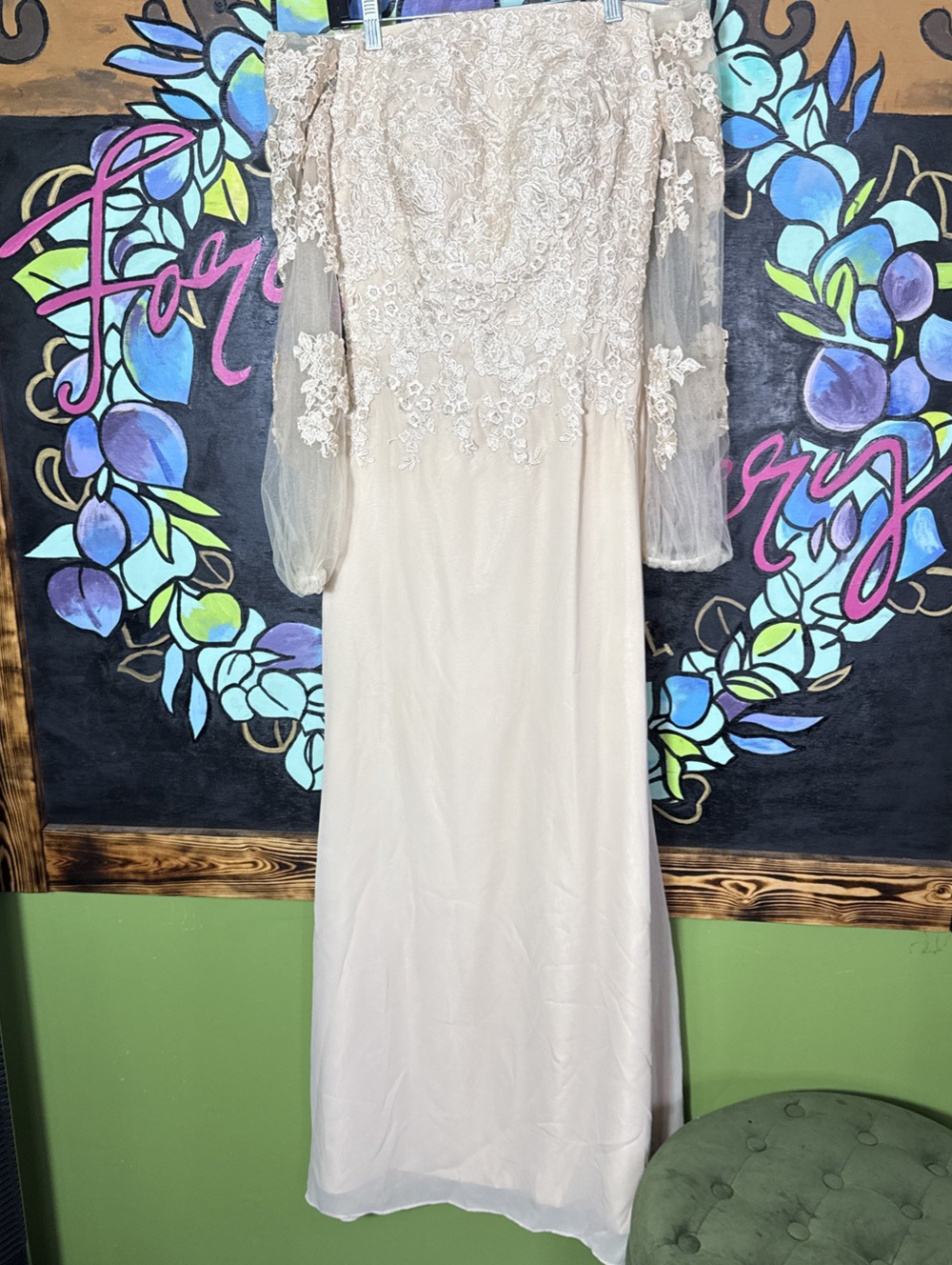 Formal Wedding Dress, Nude, Size 6